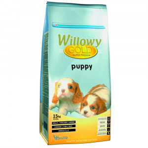 WILLOWY GOLD PUPPY sausā barība kucēniem Vista, zivis, rīsi 15kg